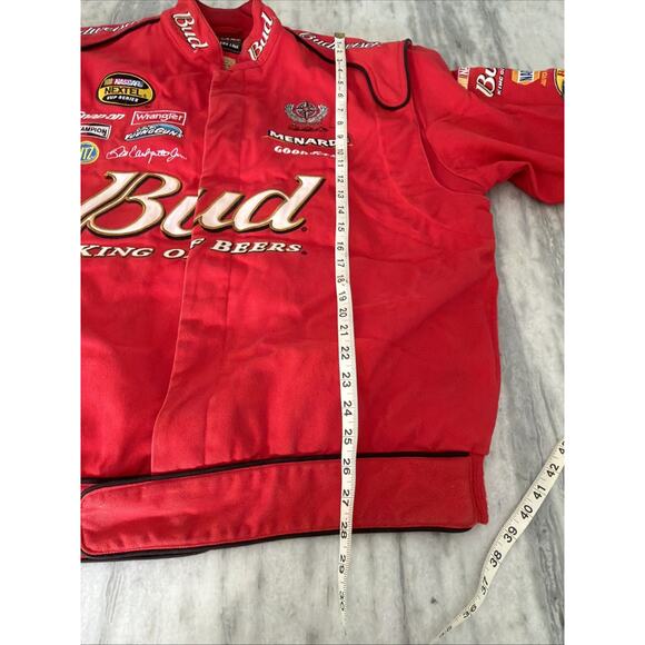 VTG NASCAR Dale Earnhardt Jr #8 Budweiser Chase Authentics Racing Jacket Mens L - Picture 13 of 14